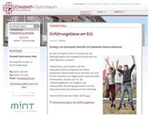 Tablet Screenshot of elg-halle.de